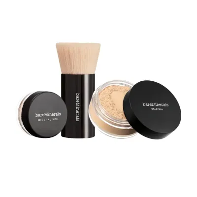 Набор для лица Bare Minerals The Original Get Started минеральная пудра-основа, пудра и кисть