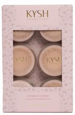Kysh Cosmetics салфетки влажные для интимной гигиены 6 шт., в индивидуальных капсулах, освежающие