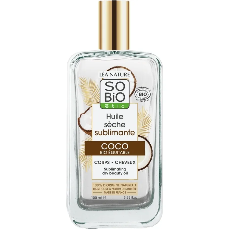 Увлажняющее сухое кокосовое масло для волос So'Bio Etic Coco Sublimating Dry Beauty Oil