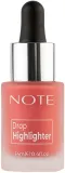 Жидкий хайлайтер для лица Note Highlighter Drop для лица и тела, 14 мл, оттенок 01 - Pearl Rose — фото 1