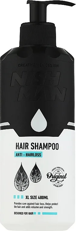Шампунь Nishman Anti-Hairloss Hair Shampoo для ежедневного применения и ухода после салонных процедур, 480 мл