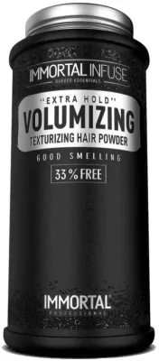 Пудра для объёма волос Immortal Volumizing Hair Powder Extra Hold Black, матирующая, 30 г