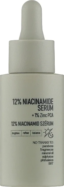 Сыворотка для лица Nerds Niacinamide + Zinc PCA с ниацинамидом и цинком PCA в высокой концентрации, 30 мл
