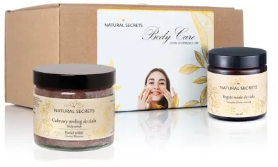 Набор для тела Natural Secrets соляной скраб и масло с ароматом вишни и ванили 250+100 мл