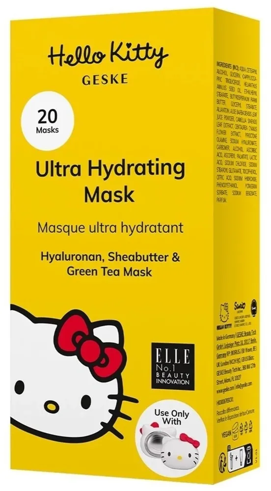 Ультраувлажняющая маска для лица с гиалуроновой кислотой Geske Hello Kitty Ultra Hydrating Mask
