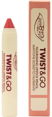 Помада-карандаш для губ PuroBio Cosmetics TWIST and GO Nourishing Lipstick Pencil питательная, кремовая, 2,9 г