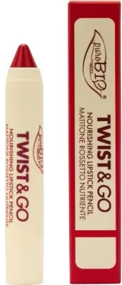 Помада-карандаш для губ PuroBio Cosmetics TWIST and GO Nourishing Lipstick Pencil питательная, кремовая, 2,9 г, оттенок 504 - Indian Pink