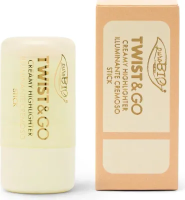 Хайлайтер PuroBio Cosmetics TWIST and GO Creamy Highlighter Stick кремовый, в стике, 5 г