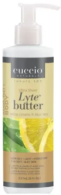 Масло-баттер для тела рук и стоп Cuccio Naturale Lyte Ultra Sheer белый лайм и алоэ вера 237 мл