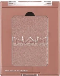 NAM Make Up Rozświetlacz do twarzy - Хайлайтер для лица NAM Glass Highlighter New с ультратонкими пигментами, 6 г, оттенок 01 - Light-Chaser-Tekstura-2