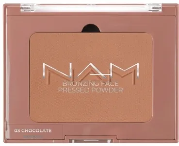 NAM Make Up Puder brązujący do twarzy - Бронзирующая пудра NAM Bronzing Face Pressed Powder компактная, 10 г, оттенок 03 - Chocolate Brown