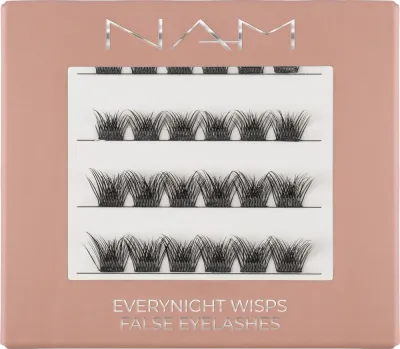 NAM Make Up Sztuczne rzęsy Night - Ресницы накладные NAM Everyday Wisps False Eyelashes Night пучковые, чёрные, для вечернего макияжа