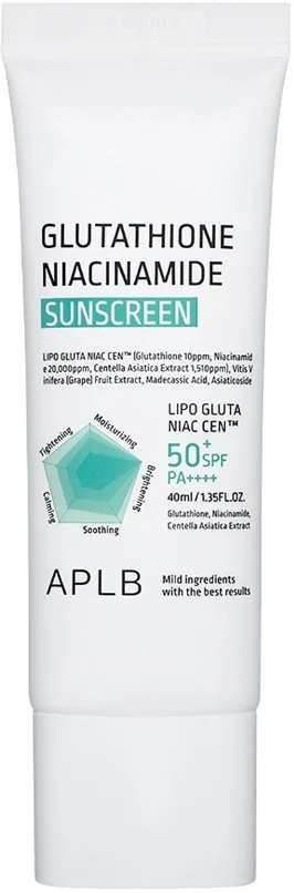 Солнцезащитный крем APLB Glutathione Niacinamide SPF50 для лица 40 мл