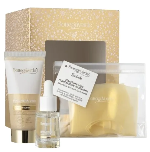 Набор Bottega Verde Glow сыворотка для лица 50 мл маска для сияния 15 мл и силиконовая маска для лица