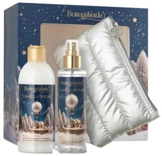 Набор для тела Bottega Verde Favola Di Natale спрей для тела гель для душа и косметичка белый мускус 150+250 мл