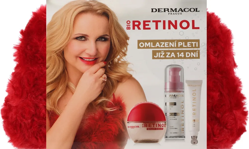Набор для лица Dermacol Bio Retinol ночной крем, сыворотка SOS и сыворотка для век, с bio-ретинолом, 50 мл + 30 мл + 15 мл