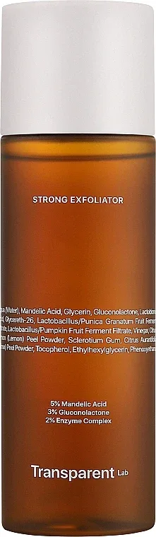 Отшелушивающий тоник для лица Transparent Lab Strong Exfoliator с миндальной кислотой и глюконолактоном, 130 мл