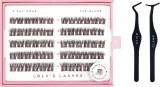 Lola's Lashes Dark Cocoa набор накладных пучковых ресниц тёмно-коричневых с клеевой основой + аппликатор, без клея — фото 1