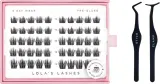 Lola's Lashes Satin Volume набор пучковых накладных ресниц с готовой клеевой основой и аппликатором Stick and Clamp, объёмные — фото 1