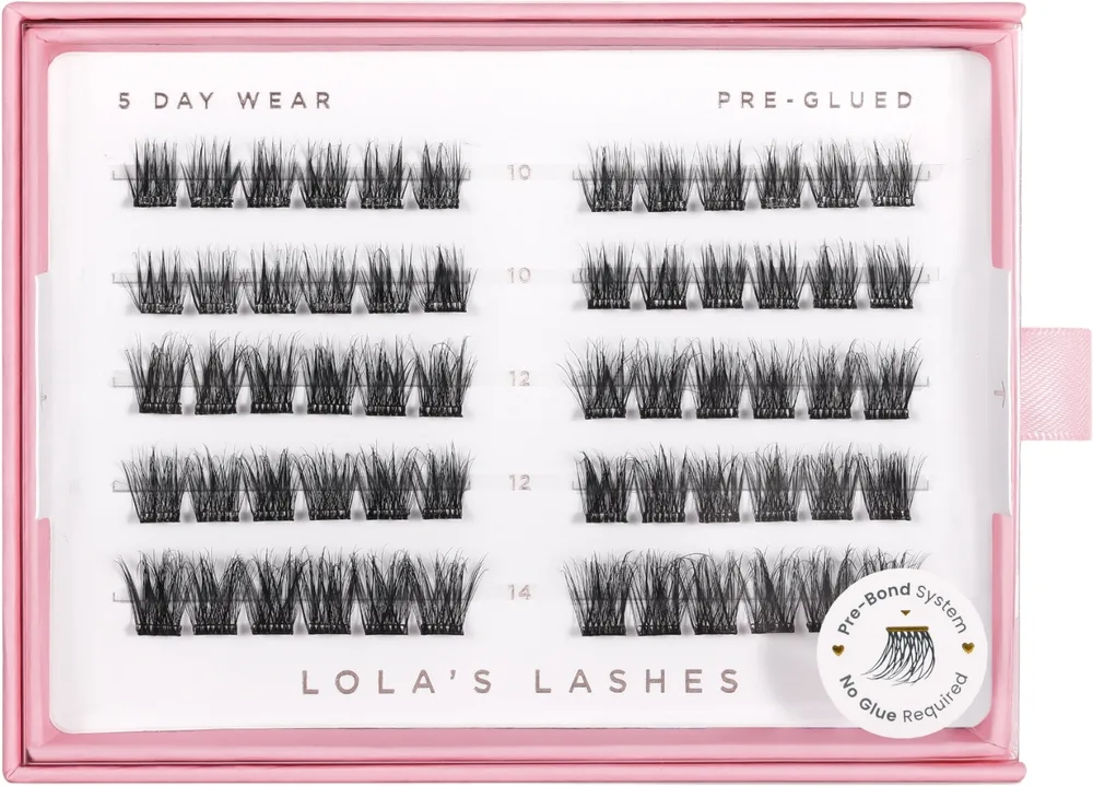 Накладные ресницы Lola's Lashes Soft Wisp Pre-Glued Lashes готовые к использованию, с технологией Ela-stick