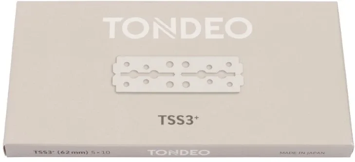 Лезвия для бритья Tondeo TSS3 Blades, для станков BLAZOR и SIFTER, нержавеющая сталь, 62 мм