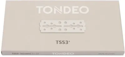 Лезвия для бритья Tondeo TSS3 Blades, для станков BLAZOR и SIFTER, нержавеющая сталь, 62 мм