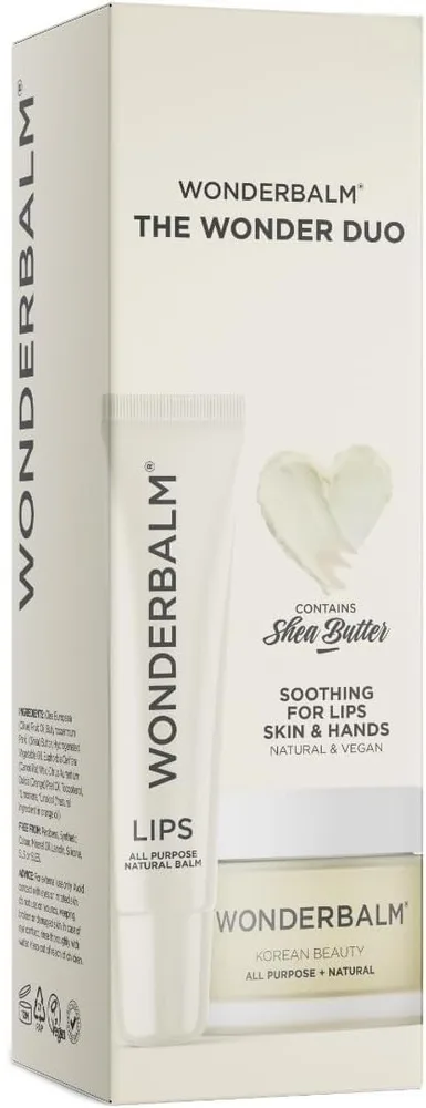 Набор Wonderbalm The Wonder Duo многофункциональный бальзам для тела и бальзам для губ с маслом оливы и ши 20+10 мл