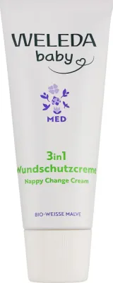 Крем под подгузник Weleda Baby Med 3 In 1 Nappy Change Cream 3 в 1, с экстрактом алтея, 50 мл