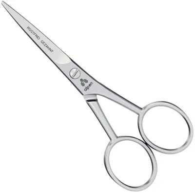 Ножницы для усов и бороды Alpen Moustache/Beard Stainless Steel 4.5 из нержавеющей стали, с сатиновой отделкой, 11,5 см