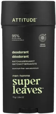 Дезодорант Attitude Super Leaves Deodorant Matcha Bergamot «Матча и бергамот», для мужчин