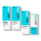 Набор для волос Dermz Hair LXR пилинг-шампунь шампунь кондиционер и сыворотка для тонких и ослабленных волос 300+300+300+150 мл — фото 2