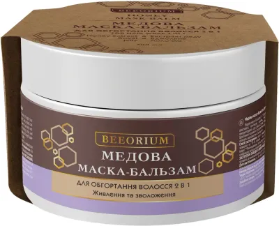 Медовая маска-бальзам для волос 2 в 1 Acme Professional Beeorium, экстракт мёда, протеин маточного молочка, масло арганы, 200 мл