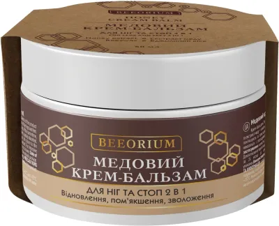 Крем-бальзам для ног Acme Professional Beeorium медовый, 2 в 1, 80 мл