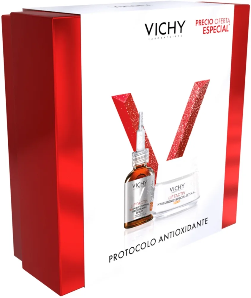Vichy Liftactiv Antioxidant Protocol Kit набор антивозрастной: дневной крем для лица 50 мл и сыворотка с витамином C 20 мл