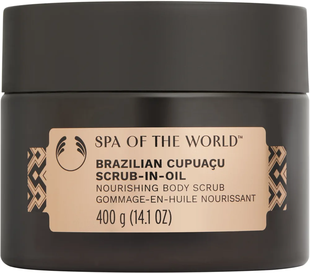 The Body Shop Spa Of The World Brazilian Cupuacu скраб для тела питательный 400 г, солевой с маслом купуасу, веганский