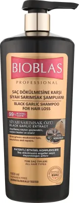 Шампунь против выпадения волос Bioblas Black Garlic Extract Shampoo, с экстрактом чёрного чеснока, 1000 мл