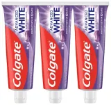 Набор зубных паст Colgate Advanced White Purple Trio Toothpaste отбеливающих, с технологией оптического осветления, 3 x 75 мл — фото 2