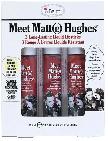 Набор жидких матовых помад theBalm Meet Matt(e) Hughes оттенки Committed Charming и Sincere 3 шт по 7.4 мл