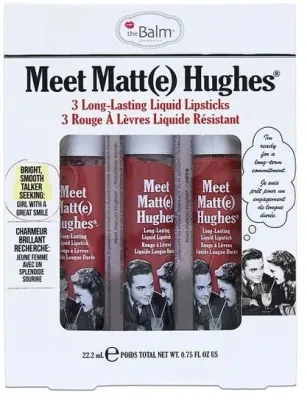 Набор жидких матовых помад theBalm Meet Matt(e) Hughes оттенки Committed Charming и Sincere 3 шт по 7.4 мл