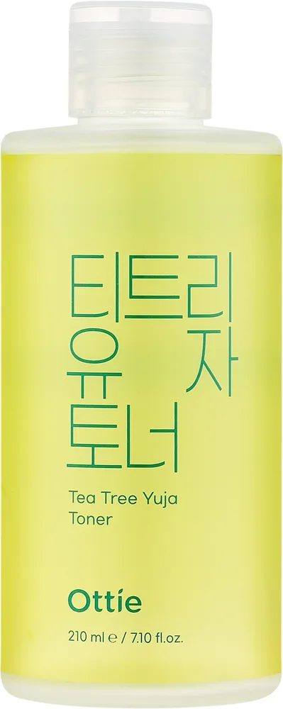 Ottie Tea Tree Yuja Toner тоник для лица с чайным деревом и кислотами AHA, для жирной и комбинированной кожи 210 мл