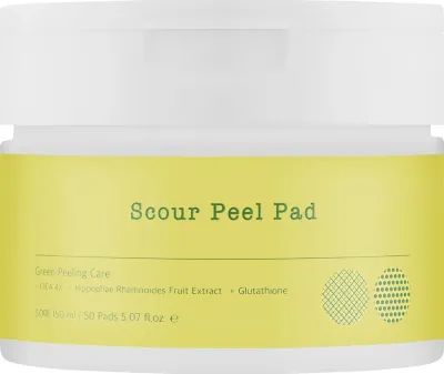 Ottie Ottie Scour Peel Pad - Очищающие кислотные пилинг-диски для лица Scour Peel Pad, 50 шт