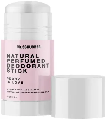 Mr.SCRUBBER Body Care дезодорант-стик натуральный парфюмированный Peony In Love, твёрдый дезодорант для подмышек 50 г