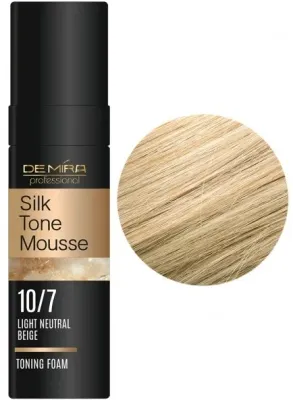Мусс для волос оттеночный DeMira Professional SilkTone Mousse, с лёгкой фиксацией, 120 мл, оттенок 10/7