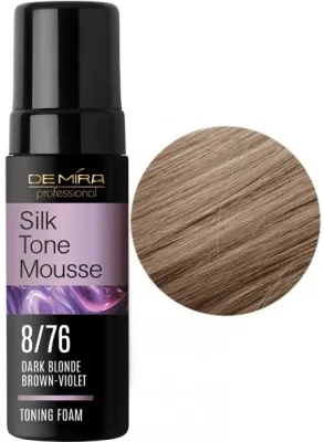Мусс для волос оттеночный DeMira Professional SilkTone Mousse, с лёгкой фиксацией, 120 мл, оттенок 8/76
