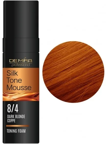 Мусс для волос оттеночный DeMira Professional SilkTone Mousse, с лёгкой фиксацией, 120 мл, оттенок 8/4