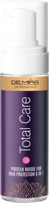 Мусс для волос DeMira Professional Total Care Protein Mousse 6 в 1, протеиновый, защитный, 150 мл