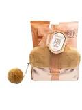 Набор IDC Institute Scented Bath Bronze апельсин и корица гель для душа 80 мл лосьон для тела 100 мл и косметичка с брелоком — фото 1