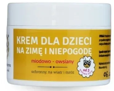 Miodowa Mydlarnia крем детский для зимы и непогоды, защитный с маслом ши, пчелиным воском и мёдом 45 г