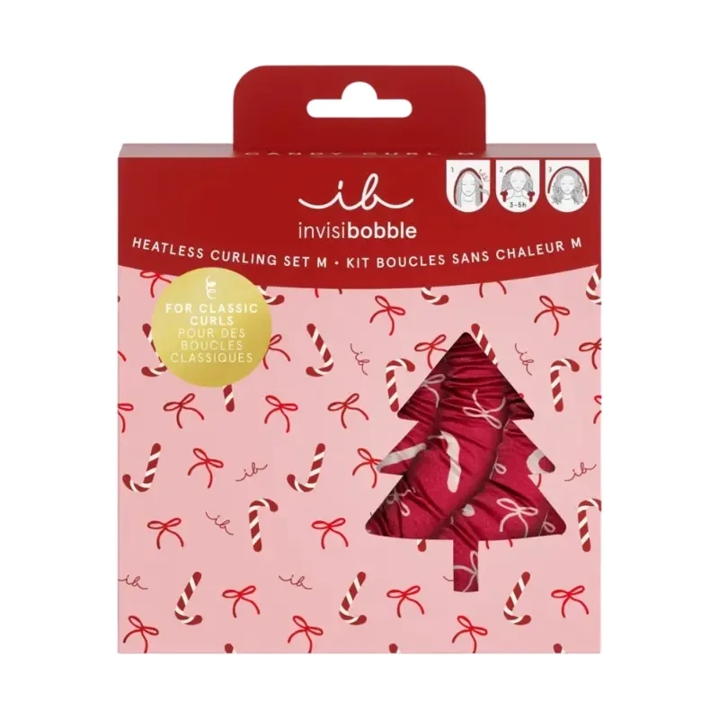 Invisibobble M Candy Curls Set набор для завивки волос без плойки: гибкие бигуди + резинка, для средних и длинных волос