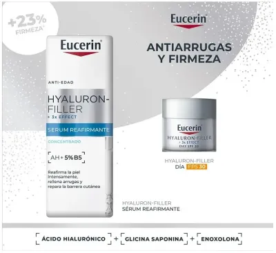 Набор для лица Eucerin Hyaluron-Filler сыворотка и дневной крем SPF 30, с гиалуроновой кислотой, 30 мл + 20 мл